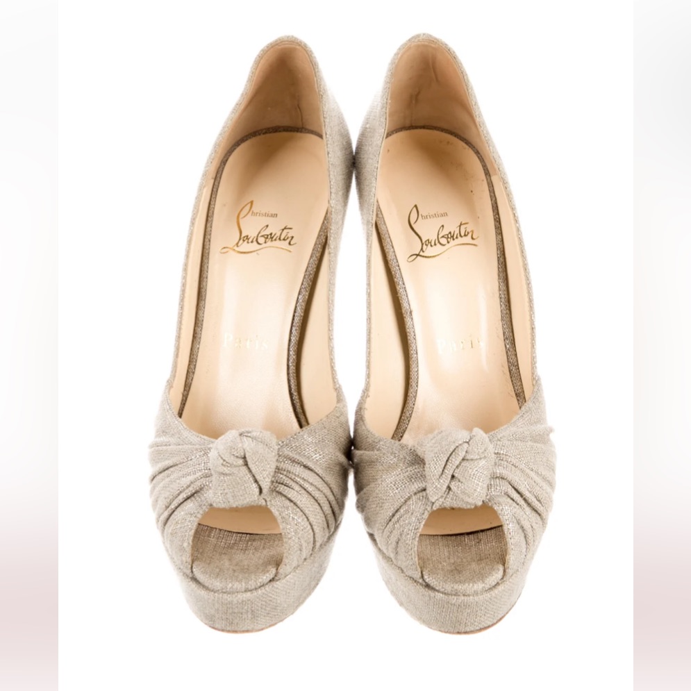 Christian Louboutins Peep Toe Heels 38.5